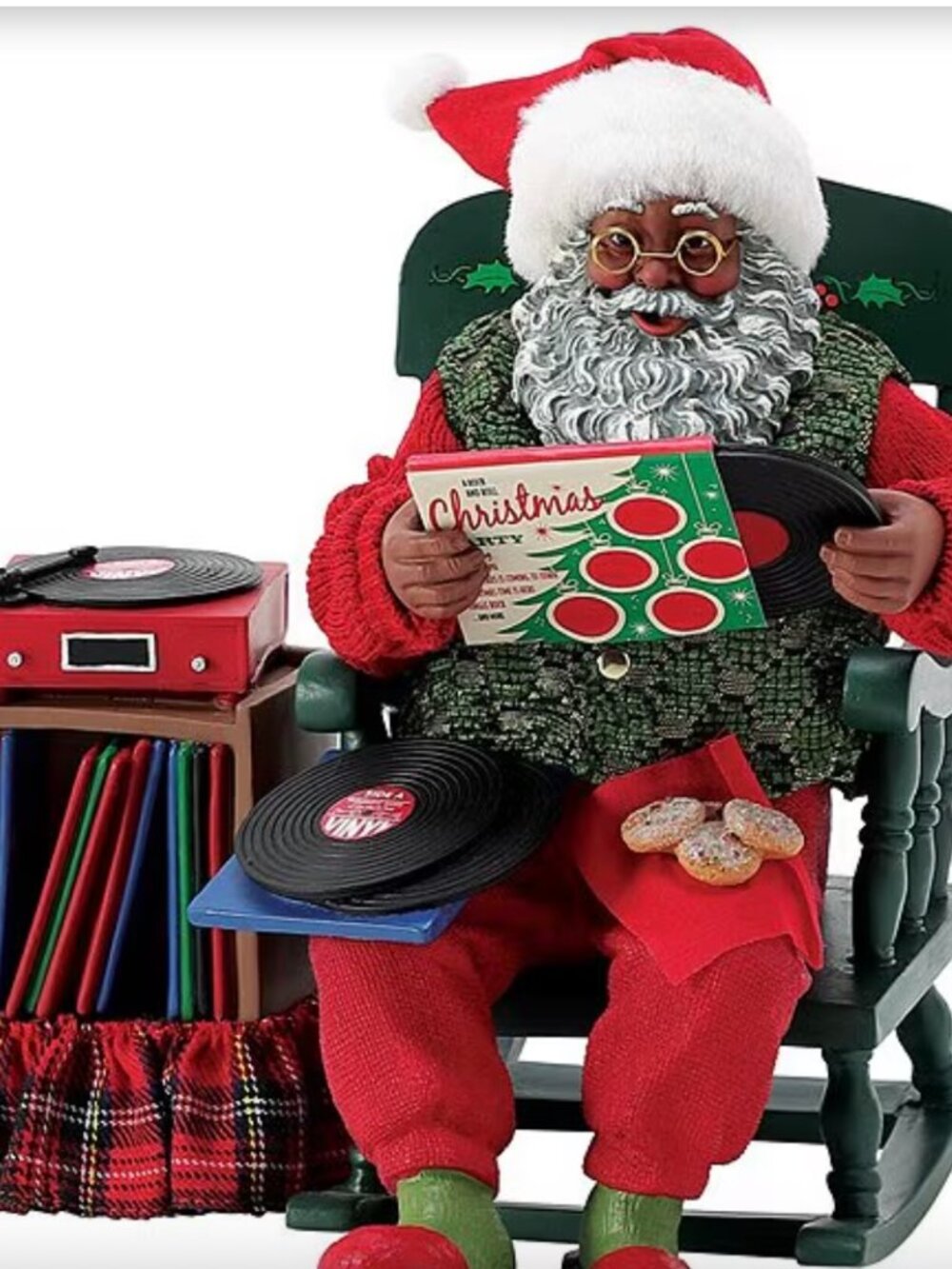 Possible Dreams Dept 56 African American Christmas Santa Grooves. NIB